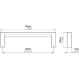 SIRO Ručka za namještaj alu 104x8x28 mm | shoptok.hr