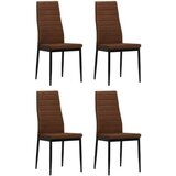  Jedilni stoli 4 kosi rjavo blago | Shoptok.si