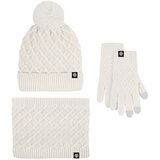 INF Komplet pletene kape, šala in rokavic Beige, (21623051) | Shoptok.si