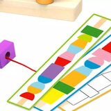 Tooky Toy Lesena igra za razvoj spretnosti pri sortiranju biserov | Shoptok.si