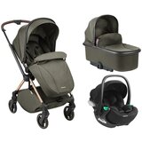 Kikka Boo kolica lanah 3in1 premium set sa auto sedištem i-trail i-size i tvrdom korpom army green Cene