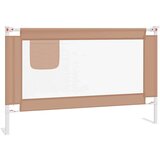 vidaXL sigurnosna ograda za dječji krevet smeđe-siva 120x25 cm tkanina | shoptok.hr