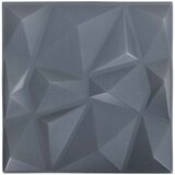  Zidne panele 12 pcs Origami siva 50 x 50 cm XPS pjena | shoptok.hr