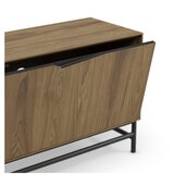 Marckeric Črna/v naravni barvi TV omarica v hrastovem dekorju 150x61x35 cm Aiden – | Shoptok.si