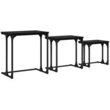  Gnezdeći Kafić 3 pcs Crni hrast Konstruirano drvo | shoptok.hr