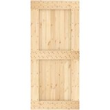  Drsna vrata s kompletom vodil 95x210 cm trdna borovina, (20999128) | Shoptok.si