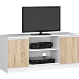 AKORD RTV KABINET 120 cm 2D 1P BELO / SONOMA, (21713923) Cene