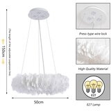 Brilagi LED luster na sajli FEATHER 3xE27/40W/230V + 3xLED/3W prečnik 50 cm bela | Eponuda.com