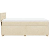  Krevet s oprugama i madracem krem 100 x 200 cm od tkanine | shoptok.hr