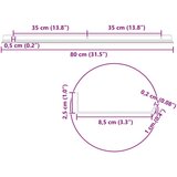  Polica na zidu s policom Zidne 2 pcs Crna 80 x 9 x 2 5 cm - Crna 80 x 9 cm 2 | shoptok.hr