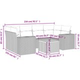  7-dijelni set vrtnih sofa od poliratana s jastucima crni | shoptok.hr