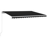 Tenda na ručno uvlačenje s LED svjetlima 400 x 300 cm antracit | Eponuda.com