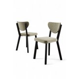Hanah home set stolica (6 komada) arfe cream black | ePonuda.com