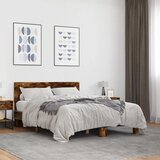  Okvir za krevet boja hrasta 120x190cm konstruirano drvo i metal | shoptok.hr