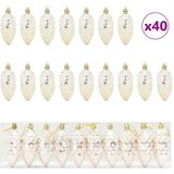  Božićna kuglica s četinicom 40 pcs Šampanjca Plastika | Eponuda.com