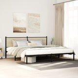 Furnova Kovinski posteljni okvir brez vzmetnice sonoma hrast 200x200 cm, (21935432) Cene