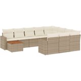  11-dijelni set vrtnih sofa od poliratana s jastucima bež | shoptok.hr