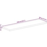 vidaXL Mizna plošča 120x30x2,5 cm pravokotna trden mangov les | Shoptok.si
