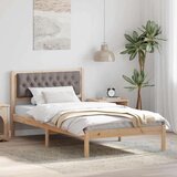  Okvir za krevet Sivo-smeđa 100 x 200 cm tkanina | shoptok.hr