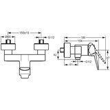Hansa 09670183 Twist stenska armatura za tuš | Shoptok.si