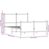  Metalni okvir kreveta bez madraca boja hrasta sonome 120x190 cm | shoptok.hr
