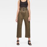 G-star Pants - Bronson XL paperbag waist chino wmn green | Shoptok.si