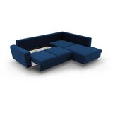Cosmopolitan Design Plava baršunasti sklopiva/s prostorom za odlaganje kutna garnitura (s desnim kutom/u obliku slova L) Kyoto – | shoptok.hr