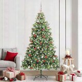  Umestno božično drevo z LED lučmi Zelena 240 cm PVC in kovina, (5000067685) | Shoptok.si