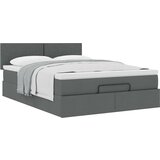vidaXL Otomanski okvir kreveta s madraca tamnosivi 140x200cm tkanine | shoptok.hr
