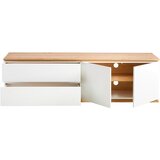 XORA nizka omarica bela, hrast artisan | Shoptok.si