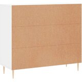 vidaXL Komoda bela 90x34x80 cm konstruiran les | Shoptok.si