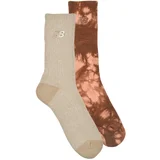 New Balance Nogavice TIE DYE MIDCALF SOCKS 2 PACK Bordo