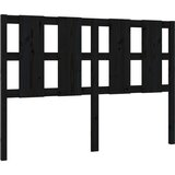 Maison Chic posteljno vzglavje - vzglavna omarica - nočna omarica črno 125,5x4x100 cm trdna borovina, (21706415) | Shoptok.si