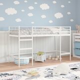  Okvir Krevet za Dječji Loft Bijelo 99,5 x 190 cm Čelik | shoptok.hr