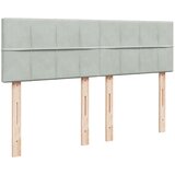 vidaXL Otomanska postelja z vzmetnico svetlo siva 140x200cm žamet | Shoptok.si