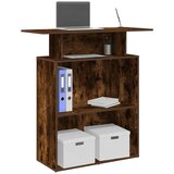  Recepcijski stol dimljeni hrast 100x40x104 cm konstruirano drvo | shoptok.hr