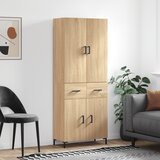 vidaXL Visoka komoda hrasta sonome 69 5x34x180cm od konstruiranog drva | shoptok.hr