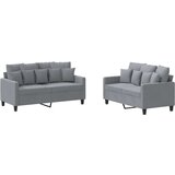  2-dijelni set sofa s jastucima svjetlosivi od tkanine | shoptok.hr