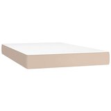  Krevet box spring madrac LED cappuccino 120x200cm umjetna koža | shoptok.hr