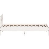 vidaXL Okvir za krevet s uzglavljem bijeli 90x200 cm masivna borovina | shoptok.hr