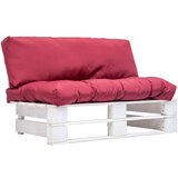 vidaXL Vrtna sofa od paleta od borovine s crvenim jastucima | shoptok.hr