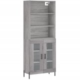 Maison Chic Visoka Komoda - Predalnik siva sonoma 69,5x34x180 cm inženirski les, (21721718) Cene