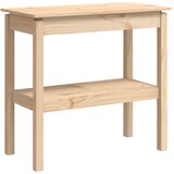 Maison Chic konzolna miza - miza ob steni 80x40x75 cm trdna borovina, (21786044) Cene