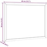 vidaXL Magnetna bijela ploča s okvirom od punog borovine 40x30 cm | shoptok.hr