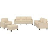  4-dijelni set sofa s jastucima krem od tkanine | shoptok.hr
