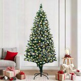 vidaXL Umjetno božićno drvce S LED lampica Zelena 180 cm PVC Cijene