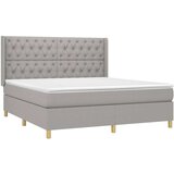  Box spring s madracem svjetlosiva 160x200 cm tkanina | shoptok.hr