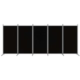 Sobna pregrada s 5 panela crna 433x180 cm od tkanine | Eponuda.ba