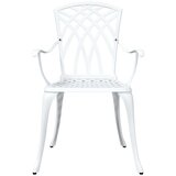  3-delni vrtni bistro set v beli barvi iz aluminija, (22015333) | Shoptok.si