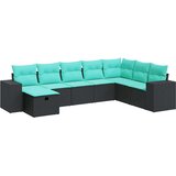  Vrtna sedežna garnitura 8-delna z blazinami črn poli ratan, (22048222) | Shoptok.si